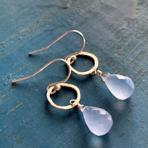 Sarina Earrings / Silver + Lavender