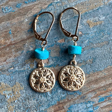 Turquoise Flower Earrings