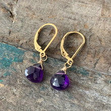 Gem Drop Earrings / Amethyst