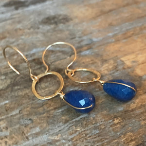 Sarina Earrings / Denim