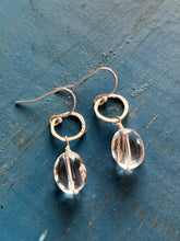 Sarina Earrings / Silver + Clear