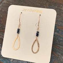 Quest Earrings / Open Teardrop • Black