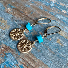Turquoise Flower Earrings