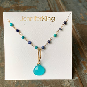 Cecilia Necklace / Aqua