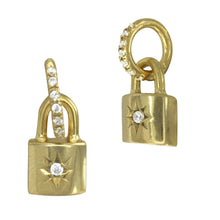 Starburst Padlock Pendant / Gold