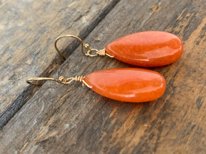 Orange Splash Earrings