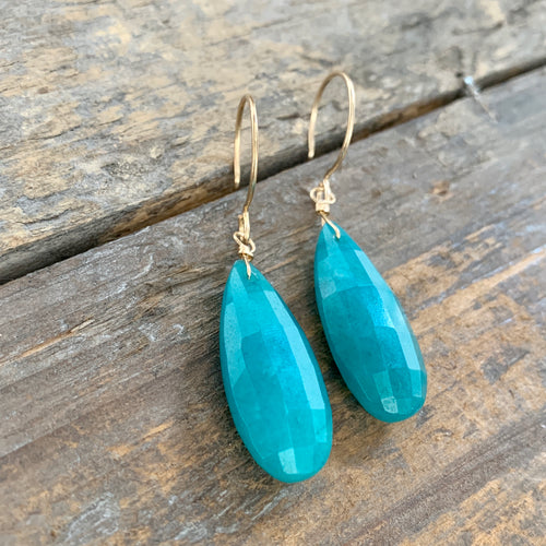 Teal Splash Earrings