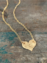 Heart Necklace / Hammered / Large