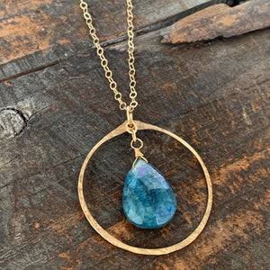 Eden Necklace/ Circle- Blue