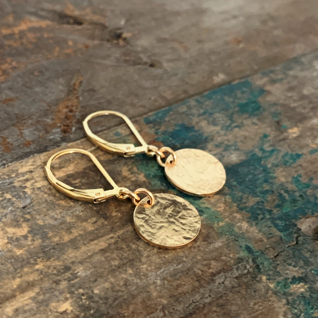 Golden Disk Earrings