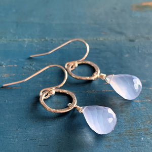 Sarina Earrings / Silver + Lavender