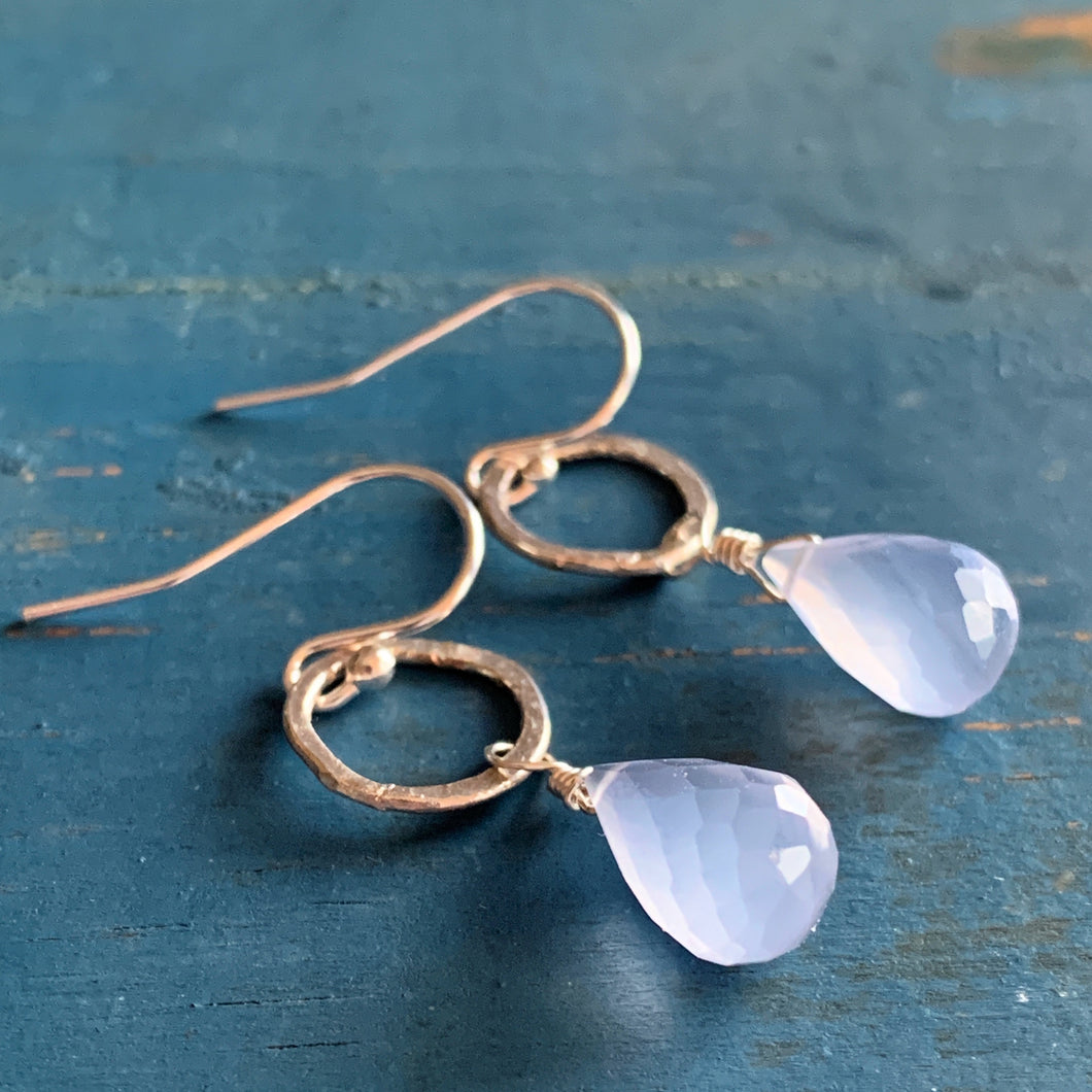 Sarina Earrings / Silver + Lavender
