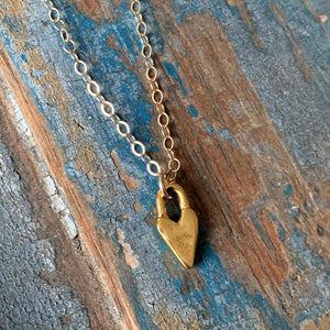 Rustic Heart Necklace / Small