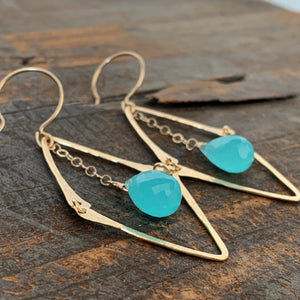 Florence Earrings / Aqua
