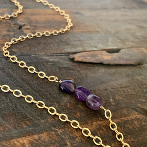 Capri Necklace Gold/Purple