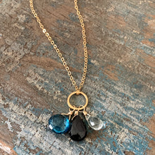 Gem Trio Necklace / Blue