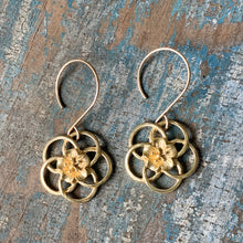 Golden Flower Earrings
