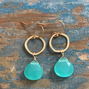 Sarina Earrings / Aqua