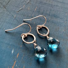Sarina Earrings / Silver + Blue