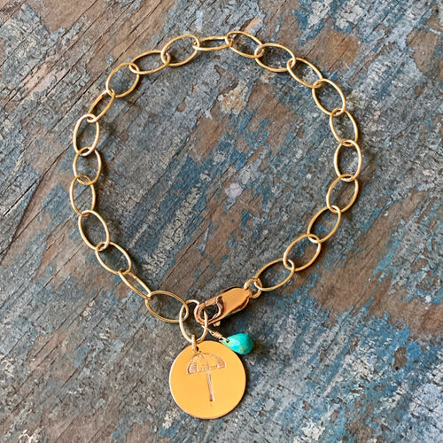 Beach Umbrella Charm Bracelet