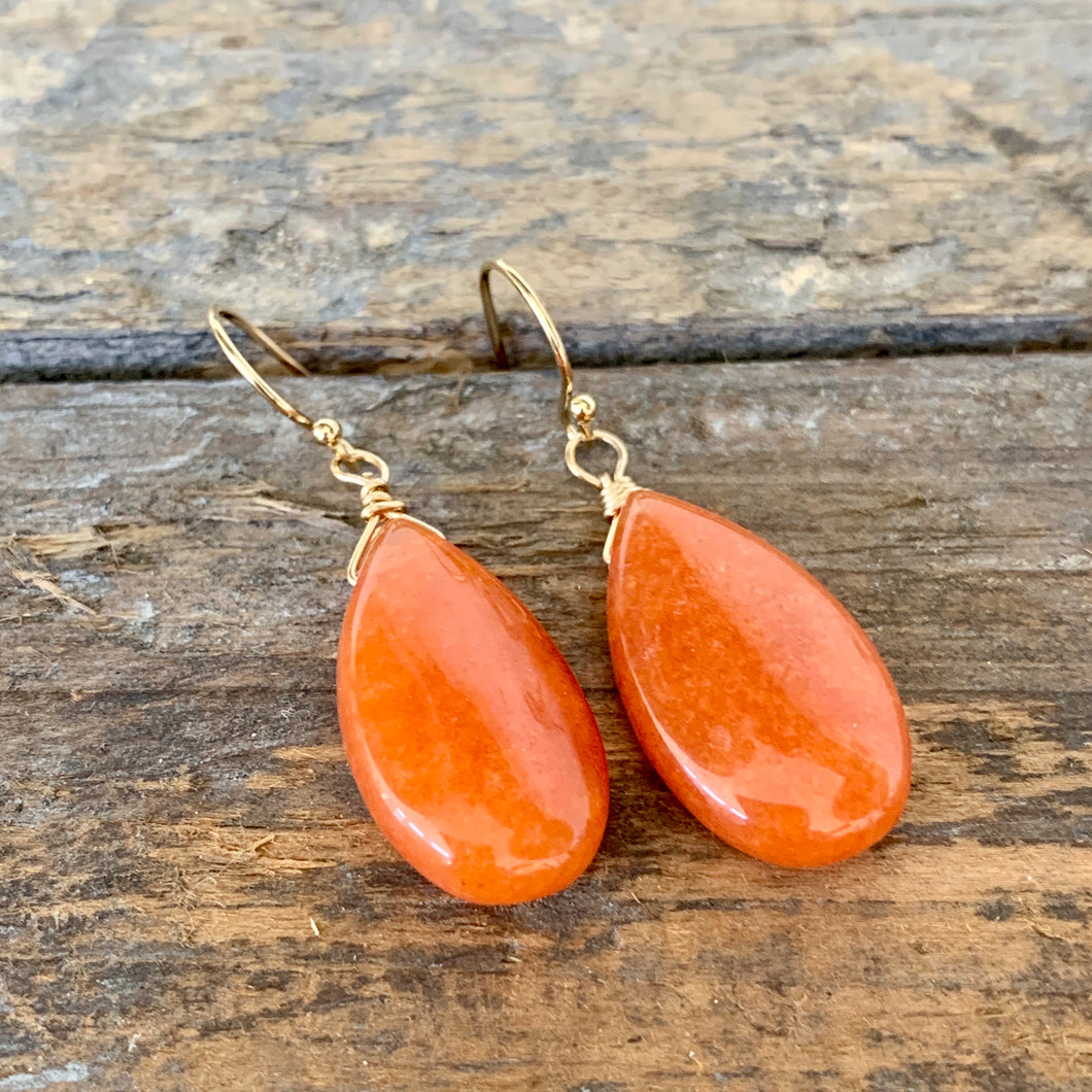 Orange Splash Earrings