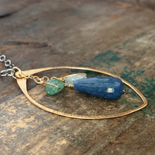 Capri Necklace Gunmetal/Blue