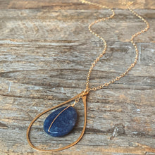 Eden Necklace/ Teardrop-Navy