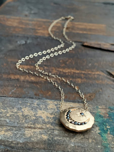 Moon and Star Necklace