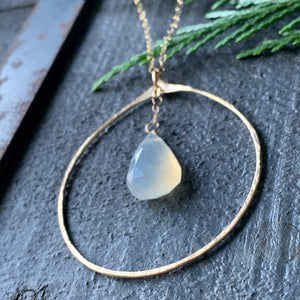 Eden Necklace / White Chalcedony