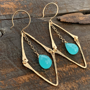 Florence Earrings / Aqua