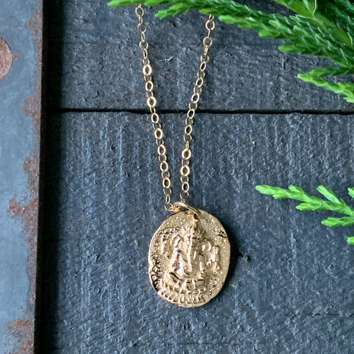 Ancient Ganesh Coin Necklace