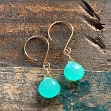 Gem Drop Earrings / Aqua