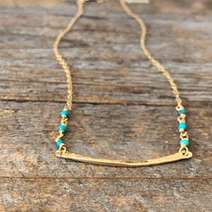 Turquoise Bar Necklace
