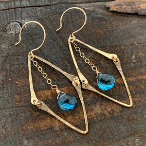 Florence Earrings / London Blue