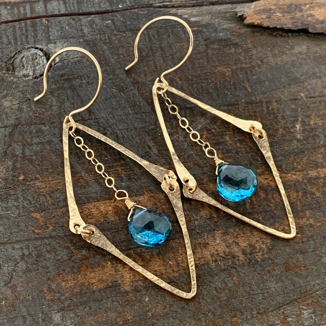 Florence Earrings / London Blue