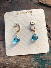 Gem Drop Earrings / London Blue