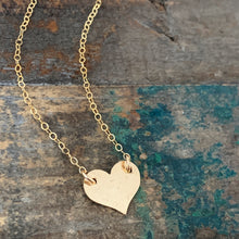 Heart Necklace / Hammered / Large