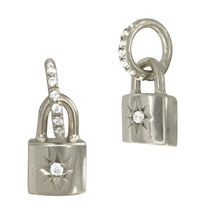 Starburst Padlock Pendant / Silver