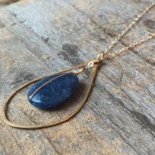 Eden Necklace/ Teardrop-Navy