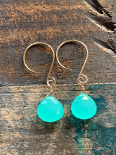 Gem Drop Earrings / Aqua