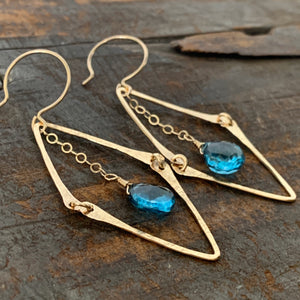 Florence Earrings / London Blue