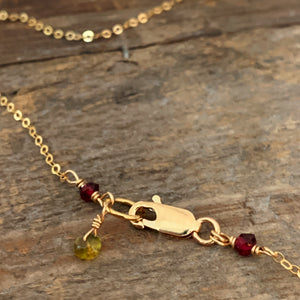 Cali Necklace / Teardrop Whiskey Quartz